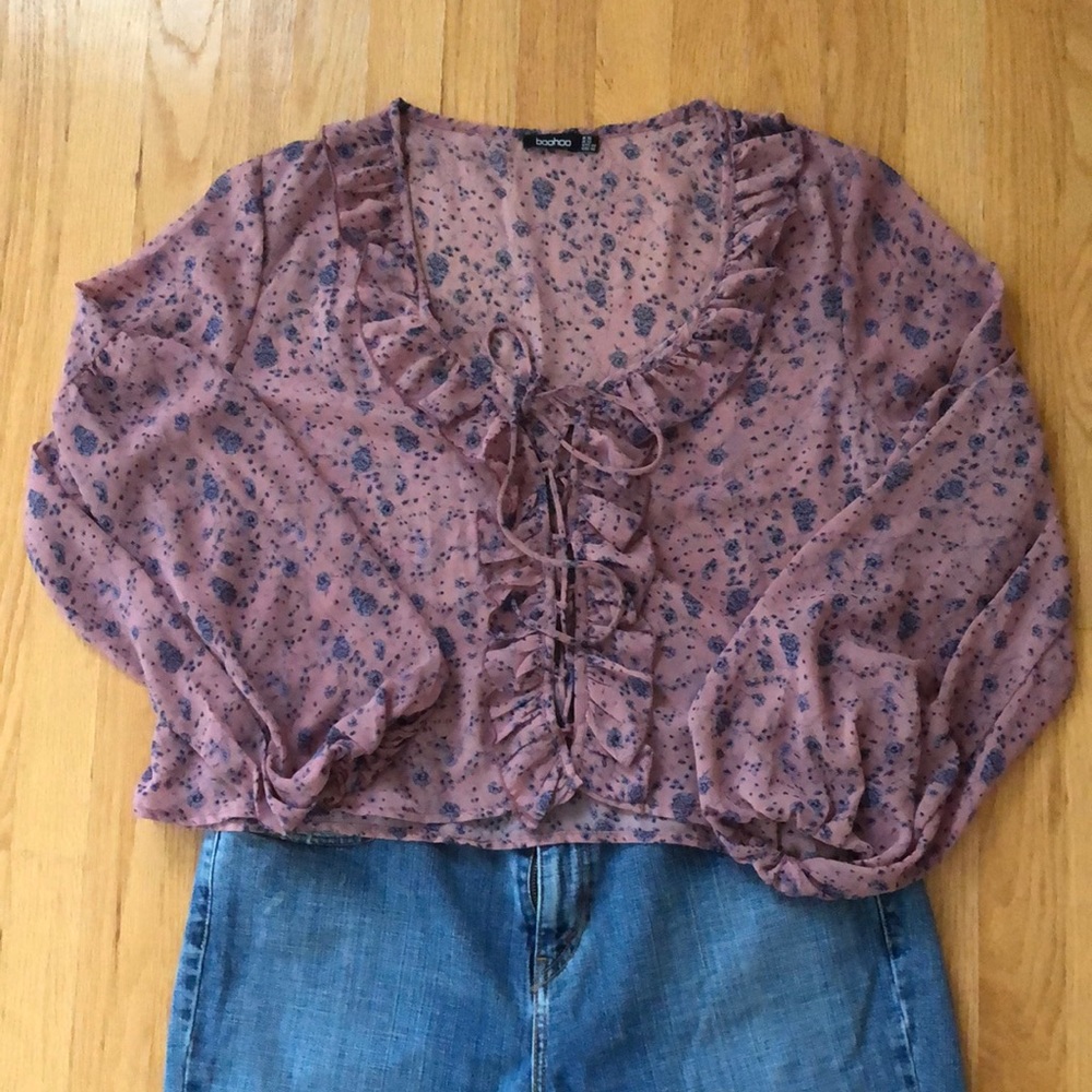 Boo-hoo long sleeve blouse